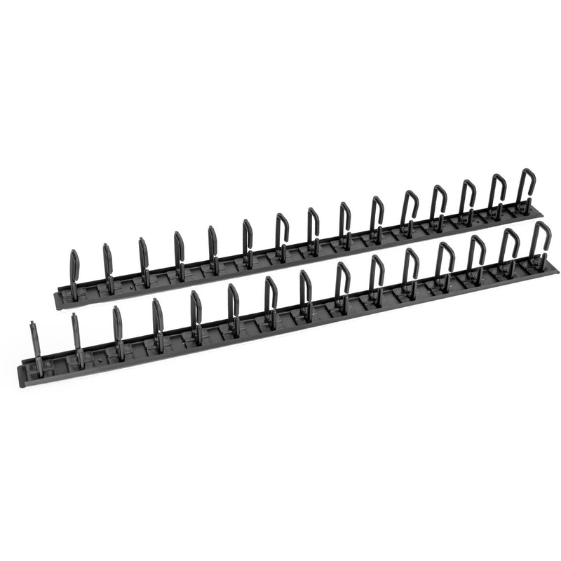 Rocstor Vertical Cable Organizer with D-Ring Hooks (Black, 6')