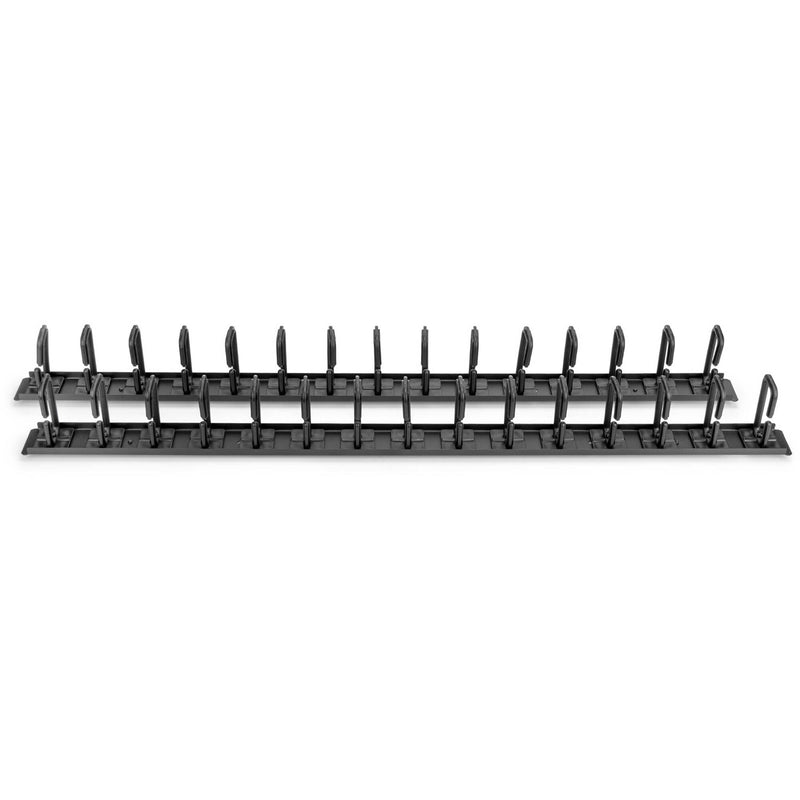 Rocstor Vertical Cable Organizer with D-Ring Hooks (Black, 6')