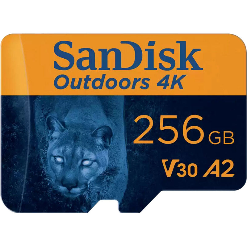 SanDisk 256GB Outdoors 4K UHS-I microSDXC Memory Card with SD Adapter