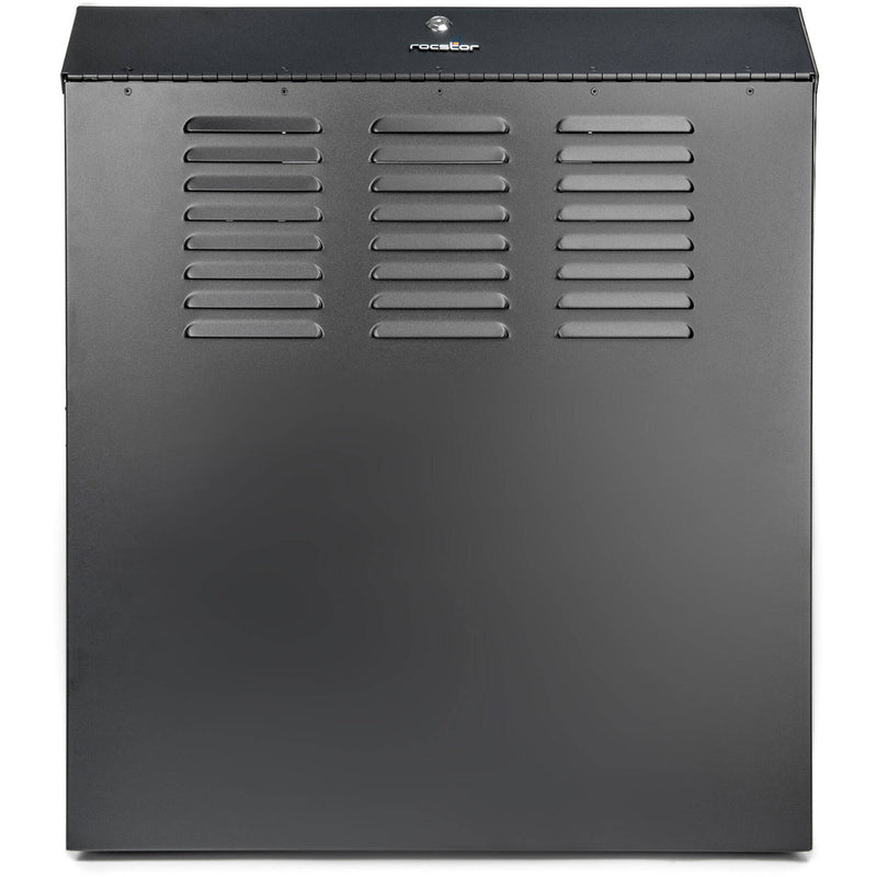 Rocstor SolidRack Low-Profile Vertical-Mount Switch-Depth Wall-Mount Rack Enclosure Cabinet (5 RU, Black)