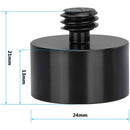 CAMVATE 5/8"-27 Male to 1/4"-20 Female with Cold Shoe Base and 5/8"-27 Female to 3/8"-16 Male Adapter Set