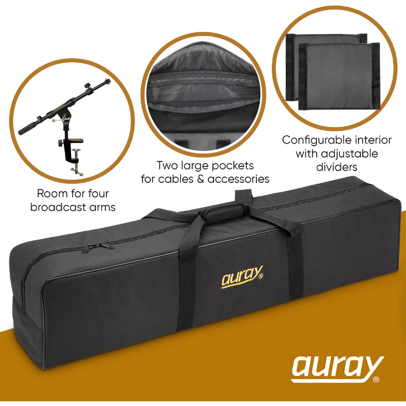 Auray BAC-4A4HB Podcast Kit Gig Travel Case