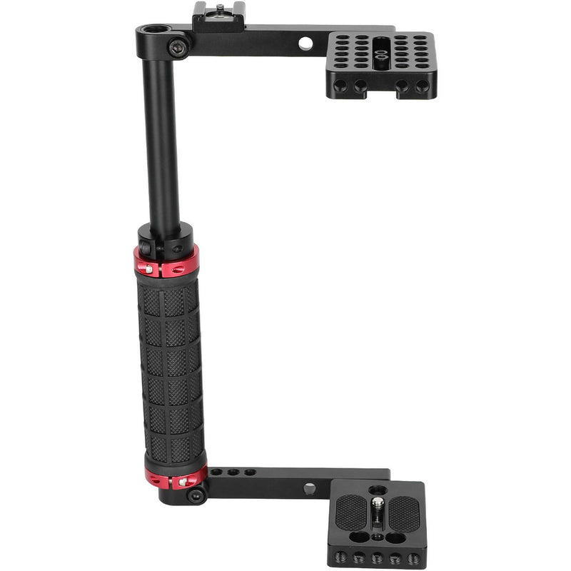 CAMVATE Foldable Half Camera Cage with Rubber Handgrip for Larger DSLRs