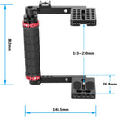 CAMVATE Foldable Half Camera Cage with Rubber Handgrip for Larger DSLRs