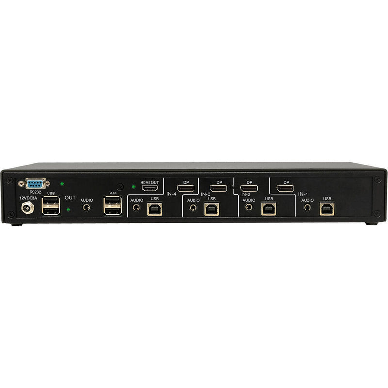 Smart-AVI SM-D2H-4S 4-Port, Single-Head 4K DisplayPort to HDMI KVM Switch