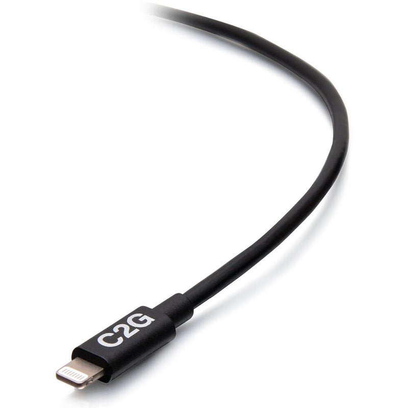 C2G USB-C Male to Lightning Male Sync and Charging Cable (3', Black)