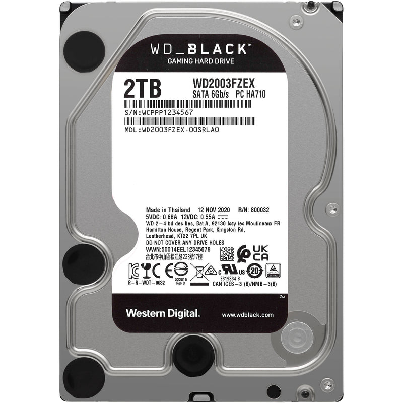 WD 2TB WD_BLACK 7200 rpm SATA III 3.5" Internal Gaming HDD