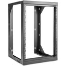 Rocstor SolidRack Open Frame Wall Mount 2-Post Adjustable Depth Rack (15 RU)