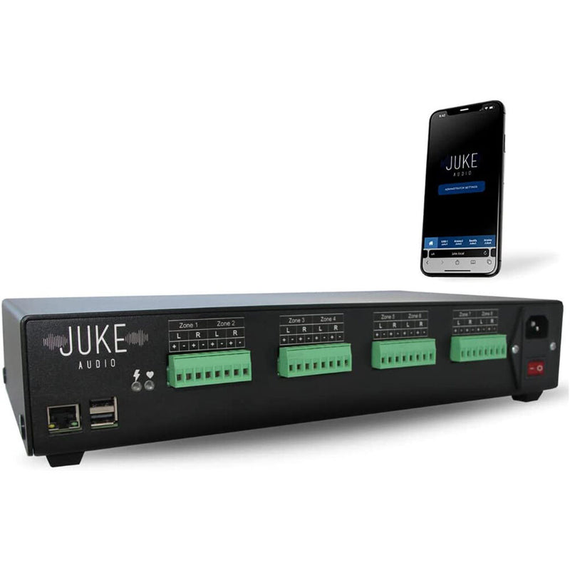 JUKE AUDIO Juke-8 40W 16-Channel Multi-Room Streaming Amplifier