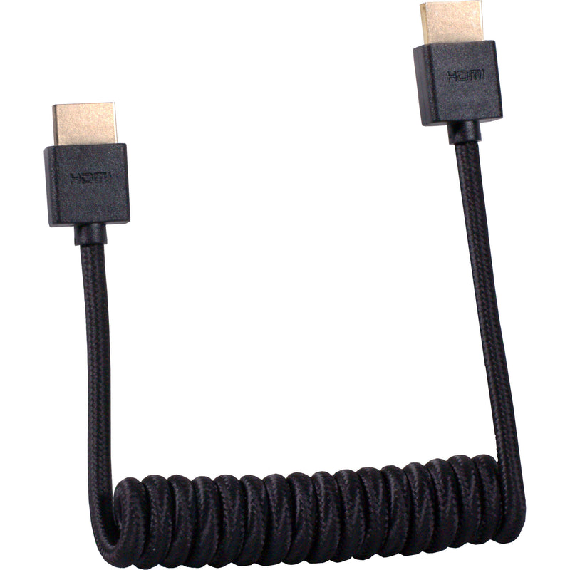 BLACKHAWK Coiled HDMI Cable (12-24", Black)