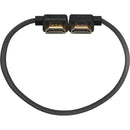 Kondor Blue Right-Angle to Left-Angle High-Speed HDMI Cable (Raven Black, 12")