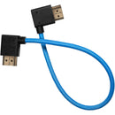 Kondor Blue Right-Angle to Left-Angle High-Speed HDMI Cable (Kondor Blue, 12")