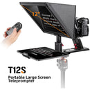 Desview T12S 12.9" Portable Teleprompter for Smartphone/Tablets with Remote Control