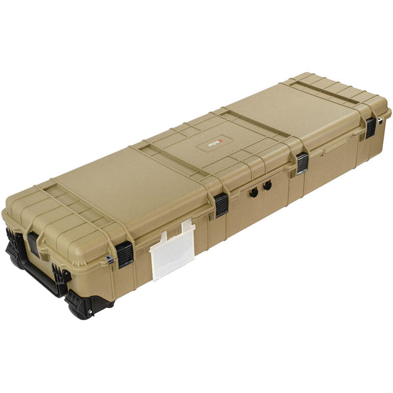 Eylar Waterproof Heavy Transport Roller Rifle Hard Case (Tan)