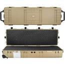 Eylar Waterproof Heavy Transport Roller Rifle Hard Case (Tan)