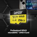 Lexar 256GB Professional GOLD UHS-II microSDXC Memory Card