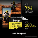 Lexar 256GB Professional GOLD UHS-II microSDXC Memory Card