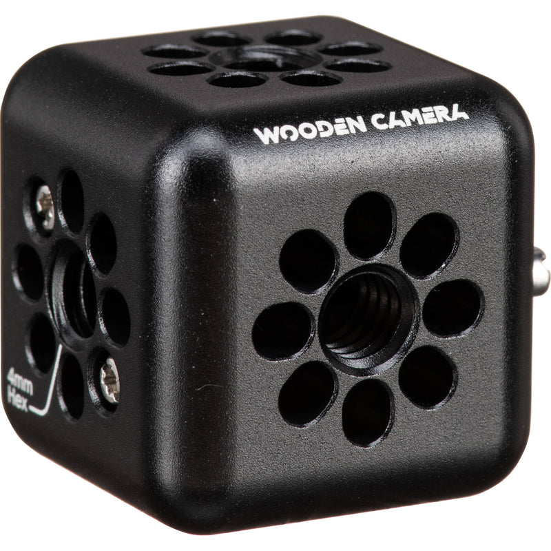 Wooden Camera Accessory Cube (3/8"-16 Screw, 1/4"-20 Threads)