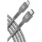 PowerPeak Braided USB-C to Lightning Cable (6', Silver)