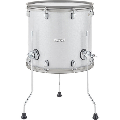 E F NOTE Floor Tom (15", White Sparkle)