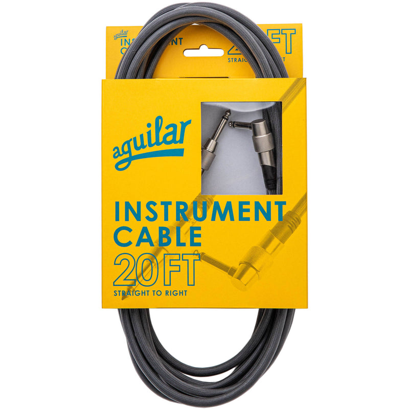 aguilar Right-Angle to Straight Connector Instrument Cable (20')