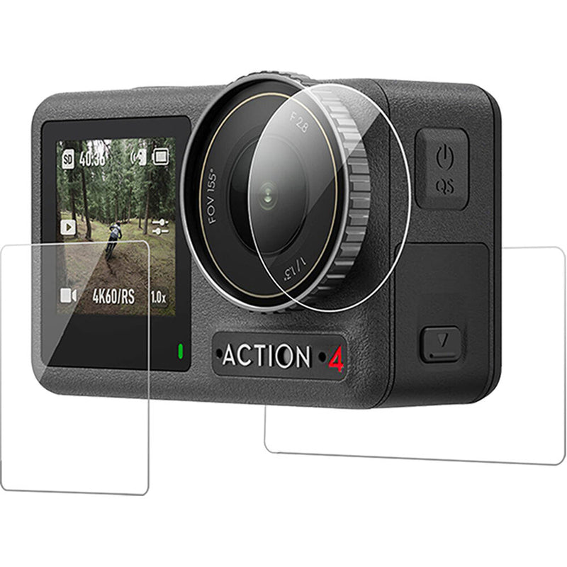 TELESIN HD Protective Film Set for DJI Osmo Action 3 and 4