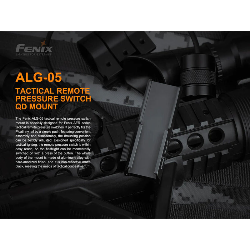 Fenix Flashlight AER-02 Remote Pressure Switch Kit with ALG-05 Rail Mount