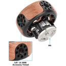 CAMVATE Wooden Handgrip with ARRI-Compatible Rosette Mount (Round)