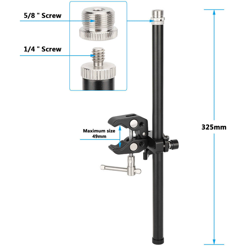 CAMVATE Microphone Mount with Super Clamp Crab Pliers