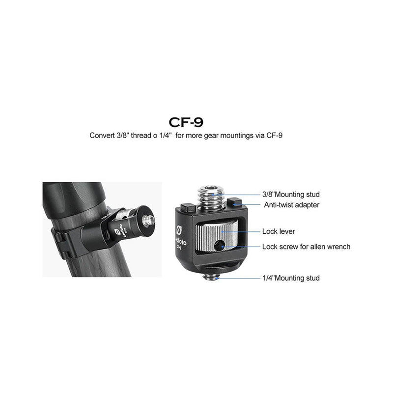 Leofoto 1/4"-20 Male to 3/8"-16 Male Adapter