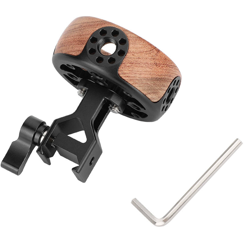 CAMVATE Wooden Handgrip with Quick Release Clamp (Round)