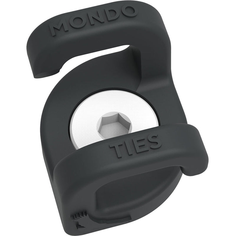 Kondor Blue 3/8"-16 Mondo Ties Cable Management Clips (Black, 4-Pack)