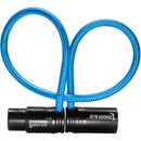 Kondor Blue Straight Low-Profile Right-Angle XLR Cable (16", Blue)