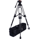 Miller Versa CXV14 Head, Sprinter II 2-Stage CF Tripod, Mid-Level Spreader, Rubber Feet & Soft Case Kit