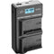 Vidpro VDL-101 Dual Bay LCD Charger with Power Bank for Olympus BLH-1