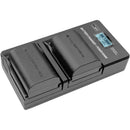 Vidpro VDL-96 Dual Bay LCD Charger with Power Bank for Canon LP-E17