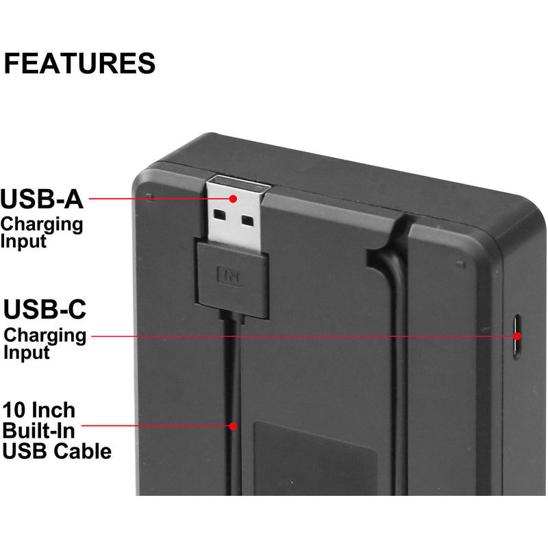 Vidpro VDL-12 4.2V Dual Bay LCD Charger