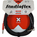 Studioflex Silent Connect Straight to Right-Angle 1/4" Instrument Cable (20')