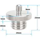 CAMVATE 5/8"-11 Male to 1/4"-20 Male Survey Adapter for Bosch Laser Level