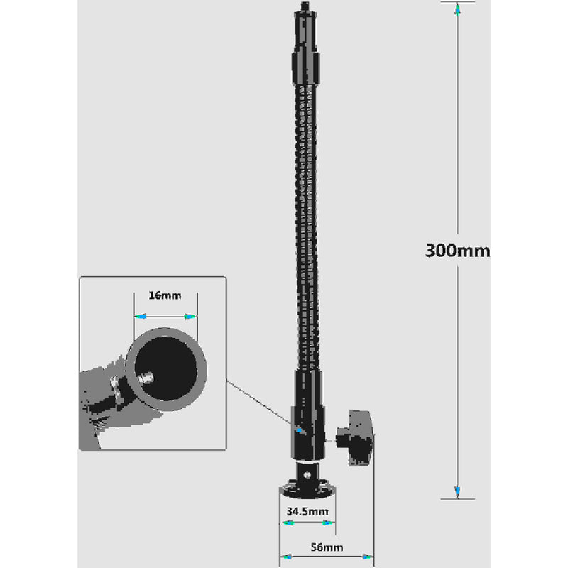 CAMVATE Flexible Gooseneck Arm with 1/4"-20 & Wall Mount