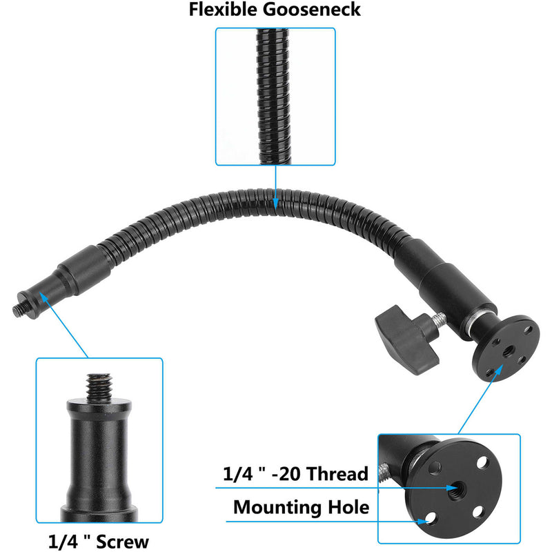 CAMVATE Flexible Gooseneck Arm with 1/4"-20 & Wall Mount