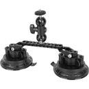 CAMVATE Dual Suction Cup Camera Mount with Swivel Ball Joint Mount