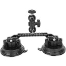 CAMVATE Dual Suction Cup Camera Mount with Swivel Ball Joint Mount