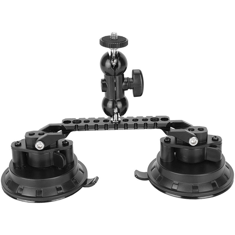 CAMVATE Dual Suction Cup Camera Mount with Swivel Ball Joint Mount