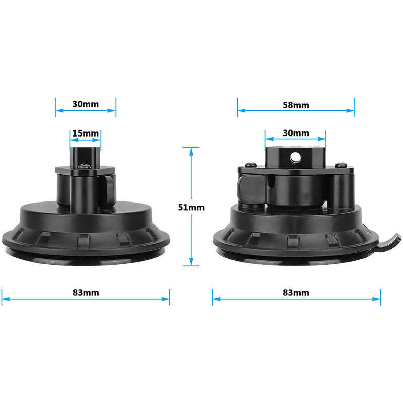 CAMVATE Dual Suction Cup Camera Mount with Swivel Ball Joint Mount