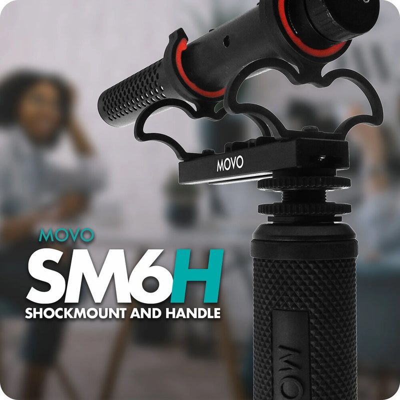 Movo Photo SM6H Dual Rycote Shock Mount and Handle Grip