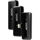 Movo Photo Mini DI DUO 2-Person Wireless Microphone System for Lightning Devices (2.4 GHz)