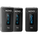 Movo Photo WMX-2-DUO 2-Person Wireless Microphone System for Cameras (2.4 GHz)