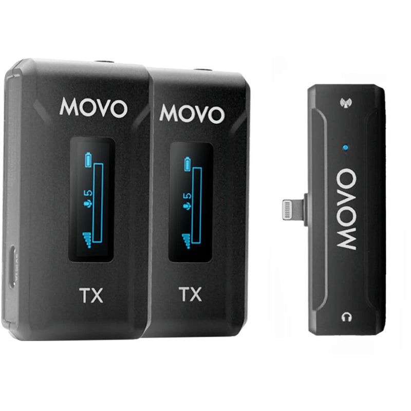 Movo Photo WMX-2-L-DUO 2-Person Wireless Microphone System for iOS Devices (2.4 GHz)