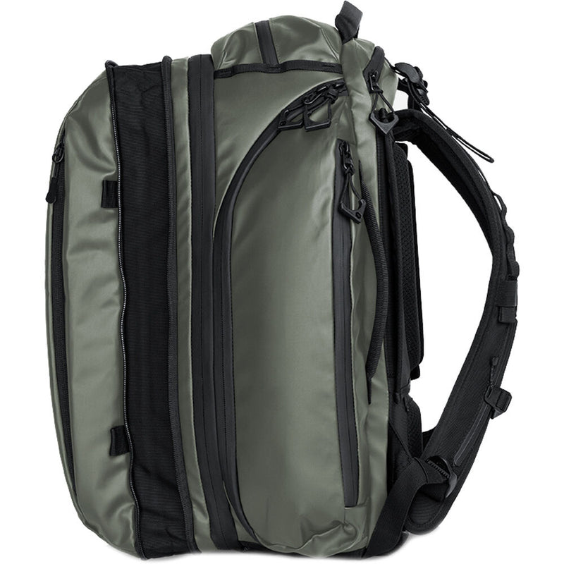 WANDRD Transit Travel Backpack with Essential Plus Camera Cube (Wasatch Green, 45L)